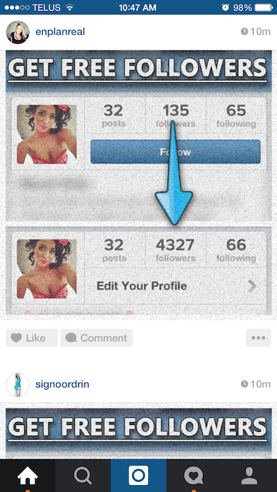 Instagram Spam