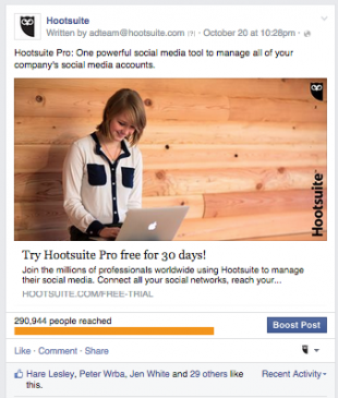 publicité facebook