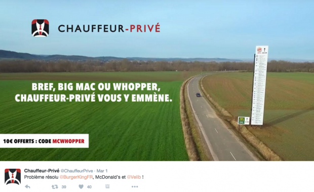 publicité comparative chauffeur privé