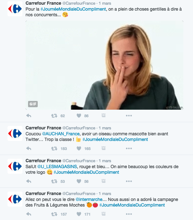 Carrefour journée du compliment publicité comparative 1
