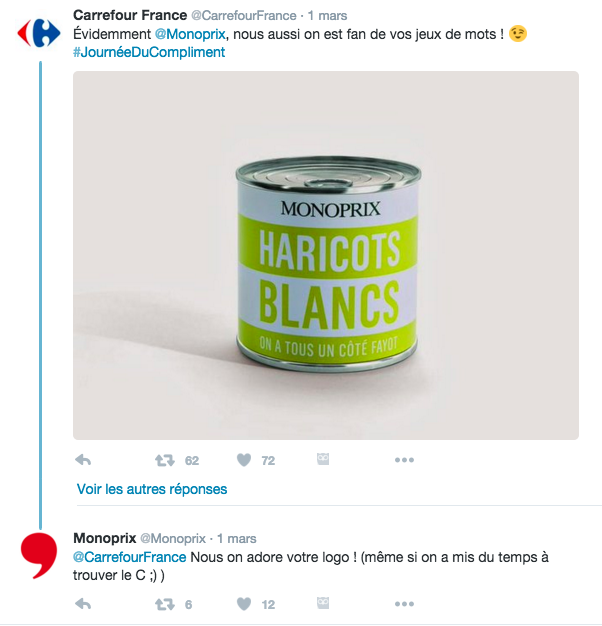 Carrefour journée du compliment publicité comparative 3