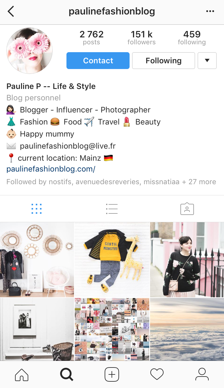 biographie Instagram