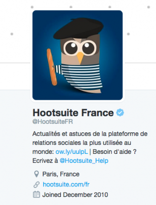 Biographie Twitter