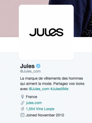 Biographie Twitter