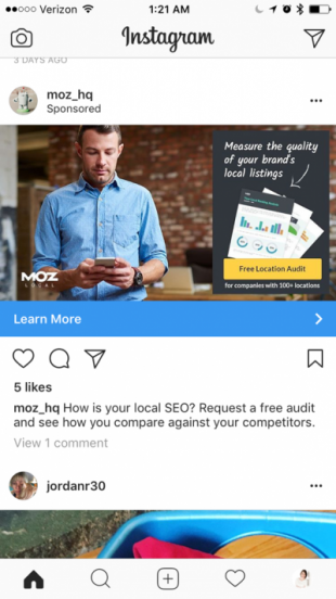 Publicités sur Instagram