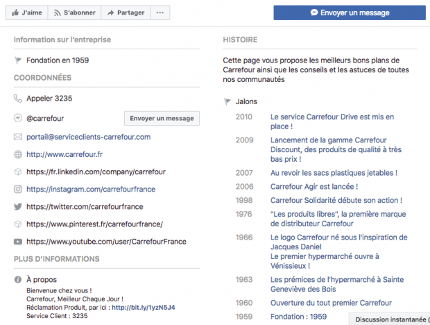Page vérifiée sur Facebook