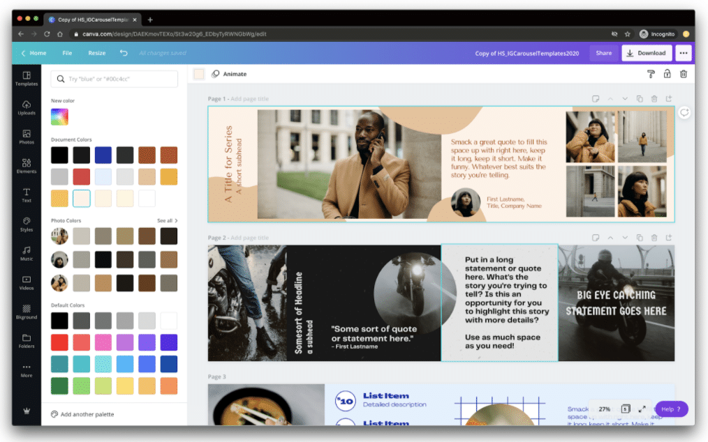 Schrifttyp in Canva