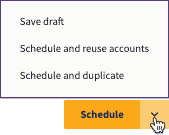 Zeitplan (Schedule) im Hootsuite Facebook Planner anklicken