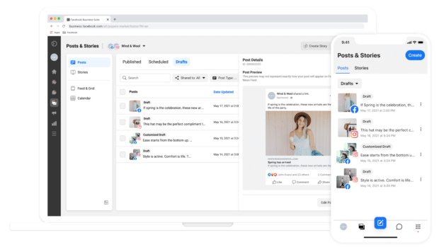 New Facebook professional dashboard