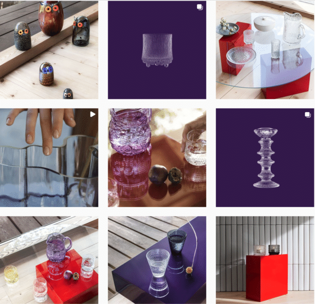 Iittala-Glasdesign auf Instagram
