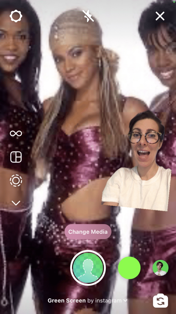 green screen backdrop Destiny’s Child tour