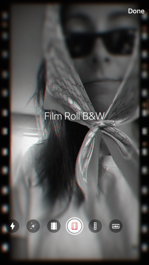 film roll B&W photo booth feature