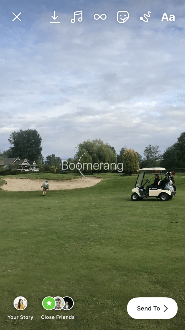 golf course boomerang live photo