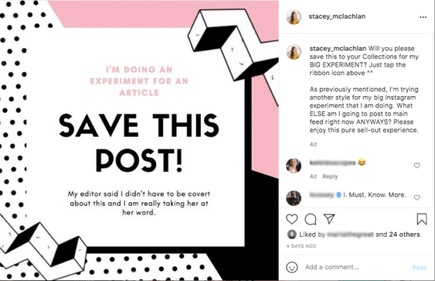 graphic typographic save post