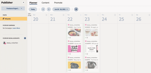 Hootsuite publisher planner