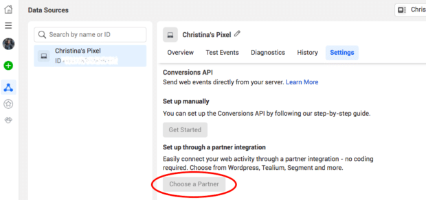 choose a Partner under set up through a partner integration