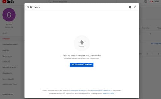 Subir videos de YouTube