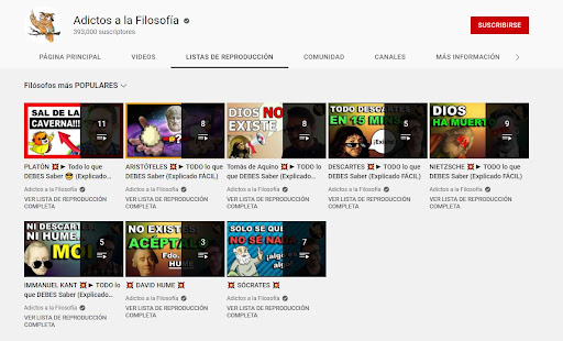 Lista de reproducción de Adictos a la filosofía