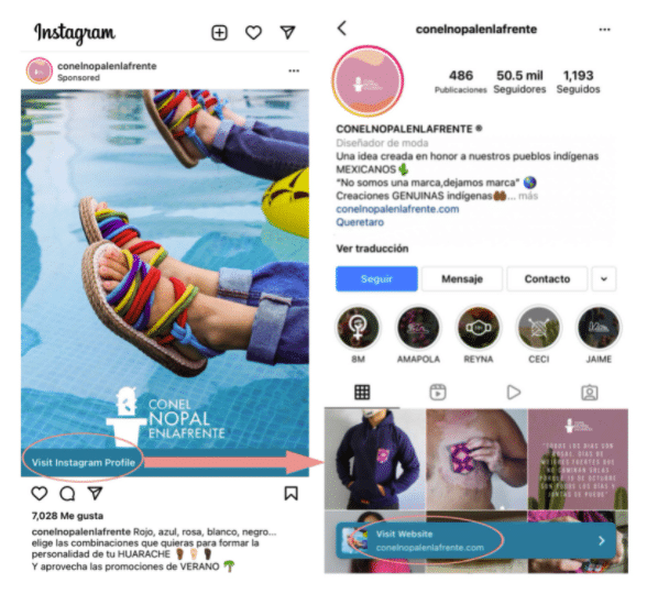ejemplo, la marca de ropa mexicana Conelnopalenlafrente 