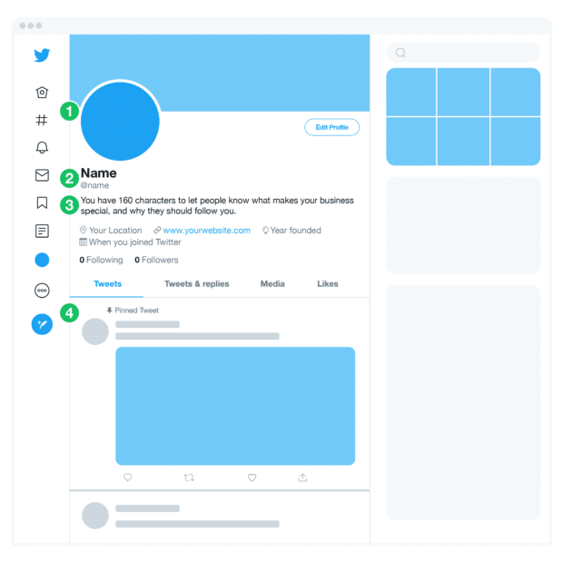 Erstellen Sie ein Twitter-Profil mit Foto, Namen, Bio und fixiertem Tweet
