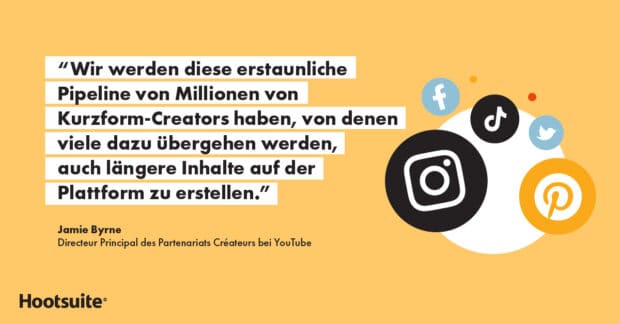 Grafikbild mit Zitat von YouTube-Manager Jamie Byrne