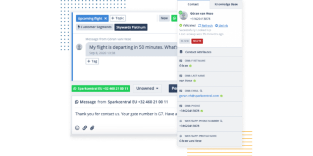 Imagen de la plataforma Sparkcentral WhatsApp