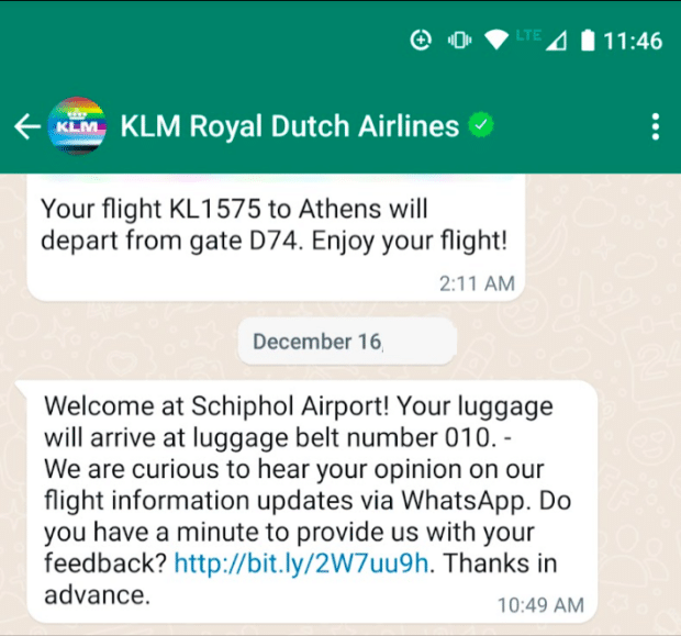 Actualizaciones de vuelos de KLM Royal Dutch Airlines en tiempo real