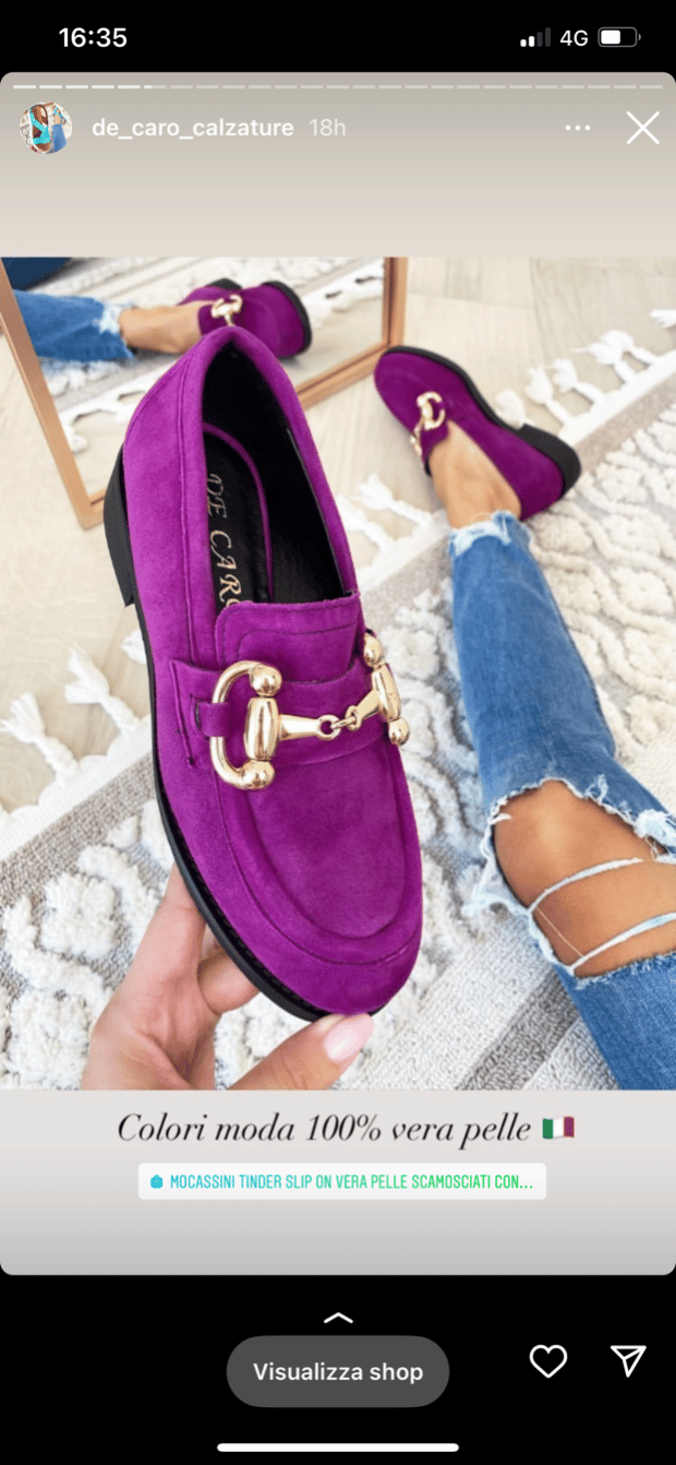 La Storia di De Caro calzature che rimanda allo shop