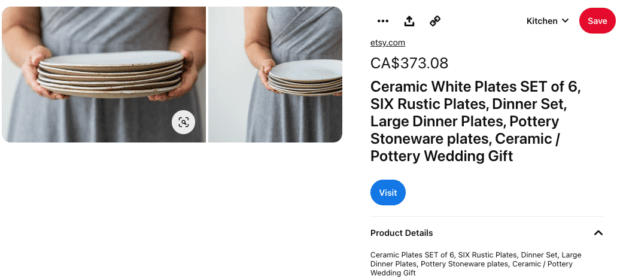 a product rich pin on pinterest