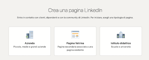 crea una pagina LinkedIn
