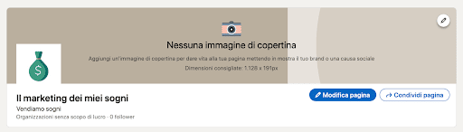 ottimizza la tua pagina aggiungendo l’immagine di copertina e l'anteprima dell’immagine
