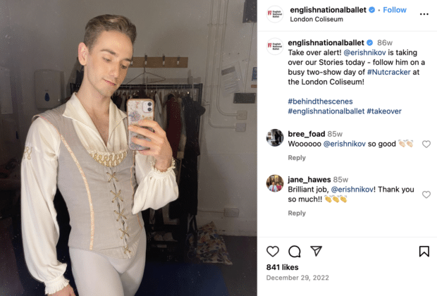 man in ballet outfit