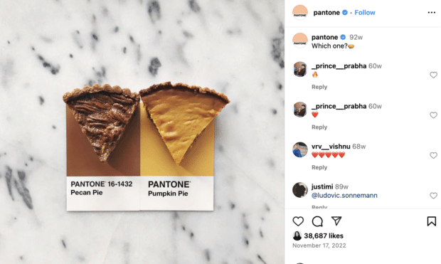 pantone colour announcement 