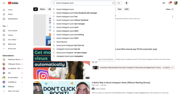 youtube seo related keywords