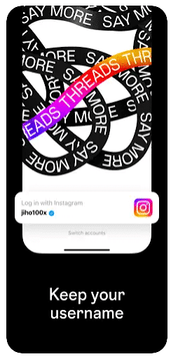 Instagram Threads Willkommens-Screen
