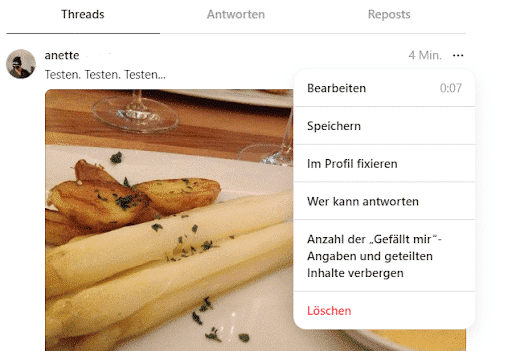 Option Threads-Post löschen
