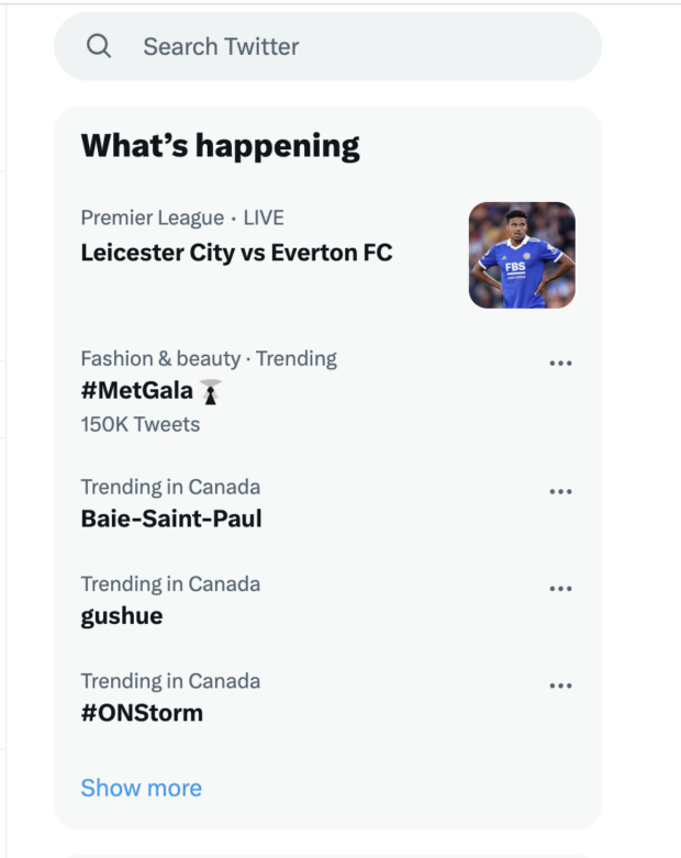 What’s happening search tab on Twitter mobile