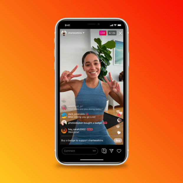 Insignias de Instagram Live