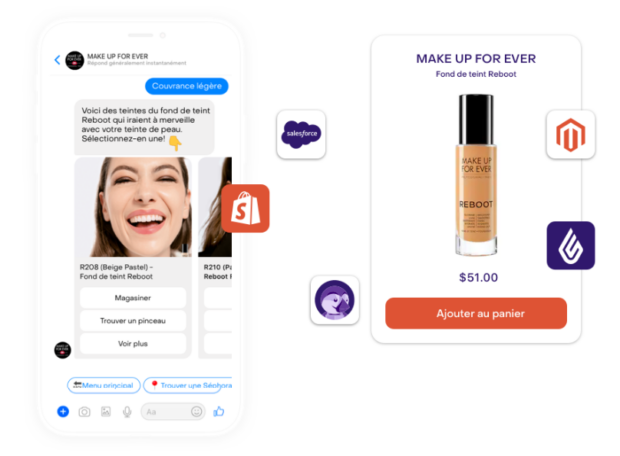 un chatbot Instagram montre comment il peut réaliser une vente directement dans des messages privés