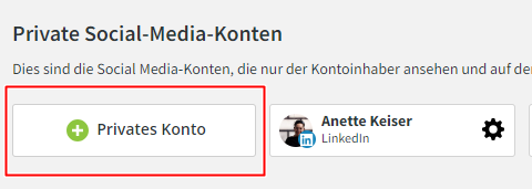 Option für private Social-Media-Konten