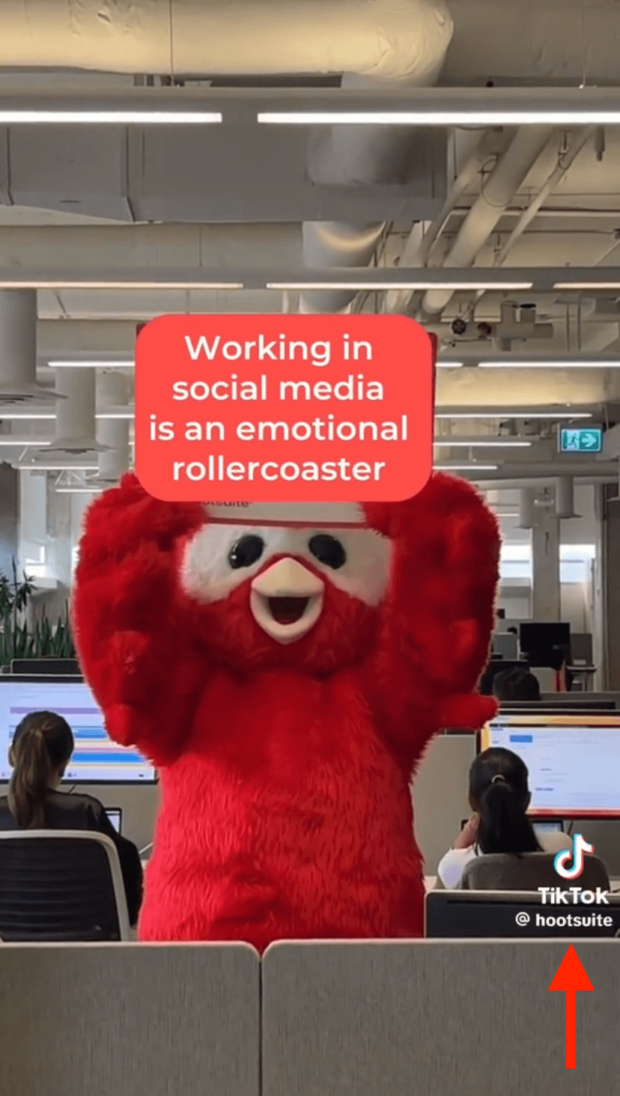 working in social media is an emotional rollercoaster Hootsuite video with TikTok watermark