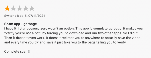 TikTok review scam app 