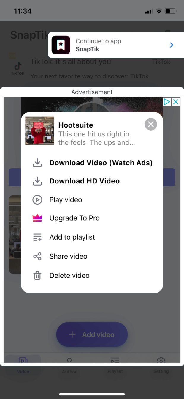 Download Video Watch Ads or Download HD Video