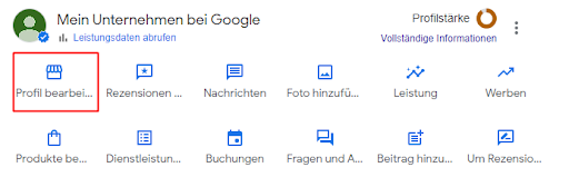 Business-Profil bearbeiten