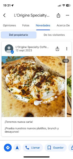 Publicaciones más recientes de la cafetería L’Origine de Madrid
