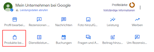 Fügt Produkte in eurem Google-Unternehmensprofil hinzu