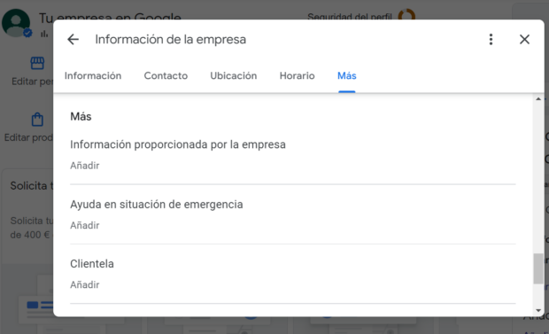 Información adicional que desees proporcionar acerca de tu empresa