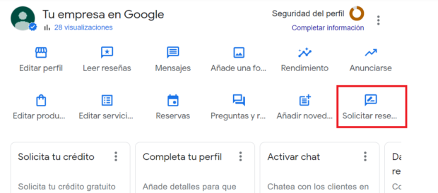 Pide opiniones en Google