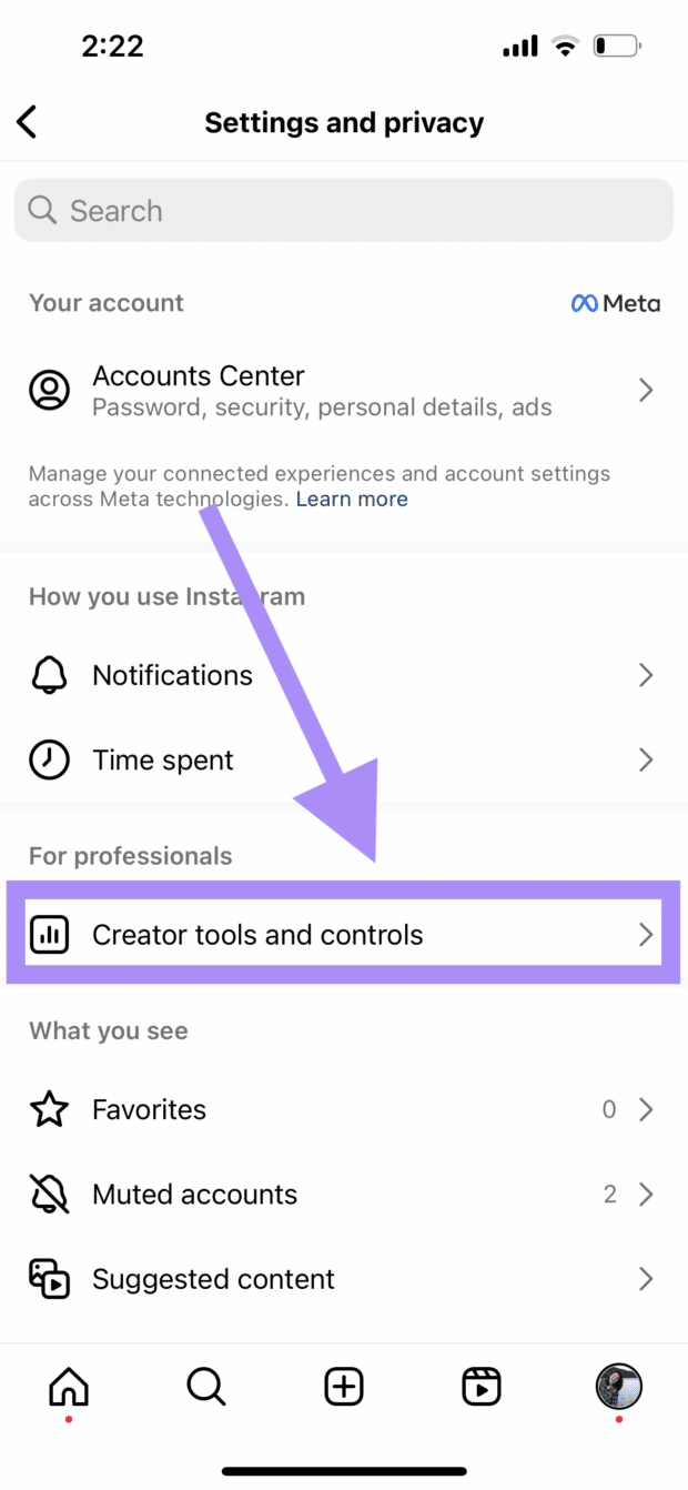 Creator tools and controls
