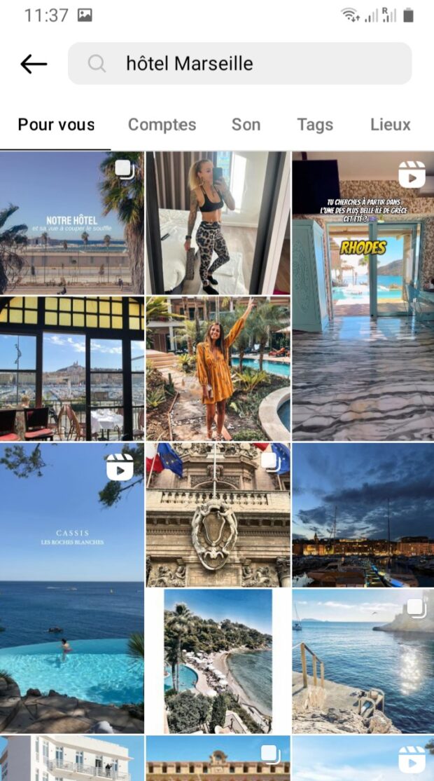 Résultats de recherche Instagram pour les mots-clés « hôtel Marseille »